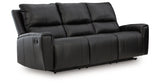 Glossmore Black Reclining Sofa by Ashley at Eve Furniture