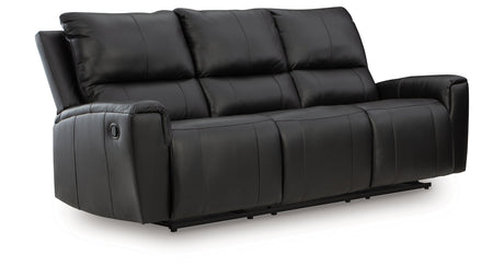 Glossmore Black Reclining Sofa by Ashley at Eve Furniture