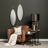 Glover (Set of 3) 20L x 20W Brown Wood Round Top W/Metal Nesting Accent Tables by Mercana at Eve Furniture