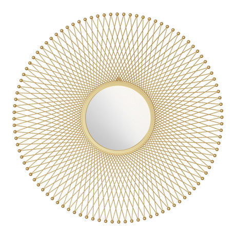 Glow Gold Round Mirror by Zuomod at Eve Furniture