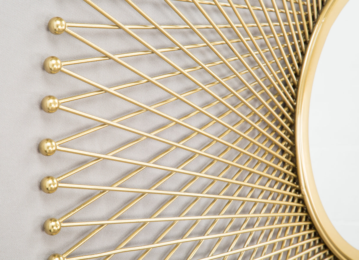 Glow Gold Round Mirror by Zuomod at Eve Furniture