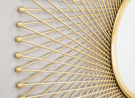 Glow Gold Round Mirror by Zuomod at Eve Furniture