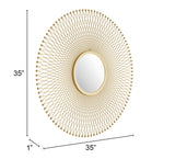 Glow Gold Round Mirror by Zuomod at Eve Furniture