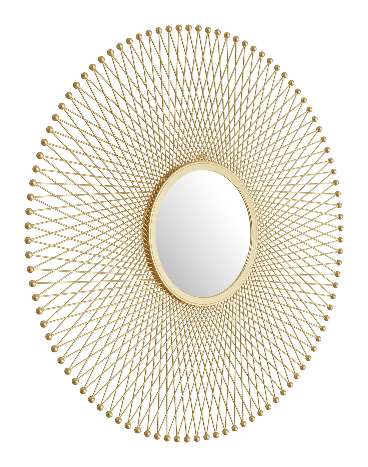 Glow Gold Round Mirror by Zuomod at Eve Furniture