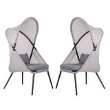 Alverta Light Gray Foldable Chair, Set of 2
