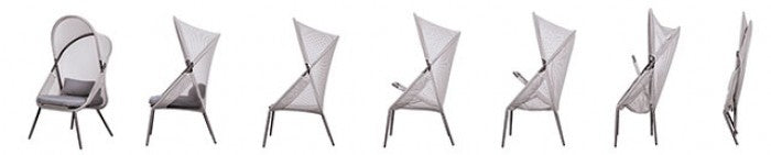 Alverta Light Gray Foldable Chair, Set of 2