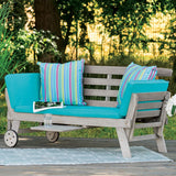 Maui Gray/Turquoise Convertible Sofa Daybed