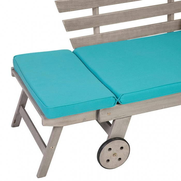 Maui Gray/Turquoise Convertible Sofa Daybed