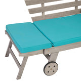 Maui Gray/Turquoise Convertible Sofa Daybed