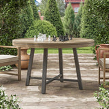 Lyon Black/Natural/Brown Game Table