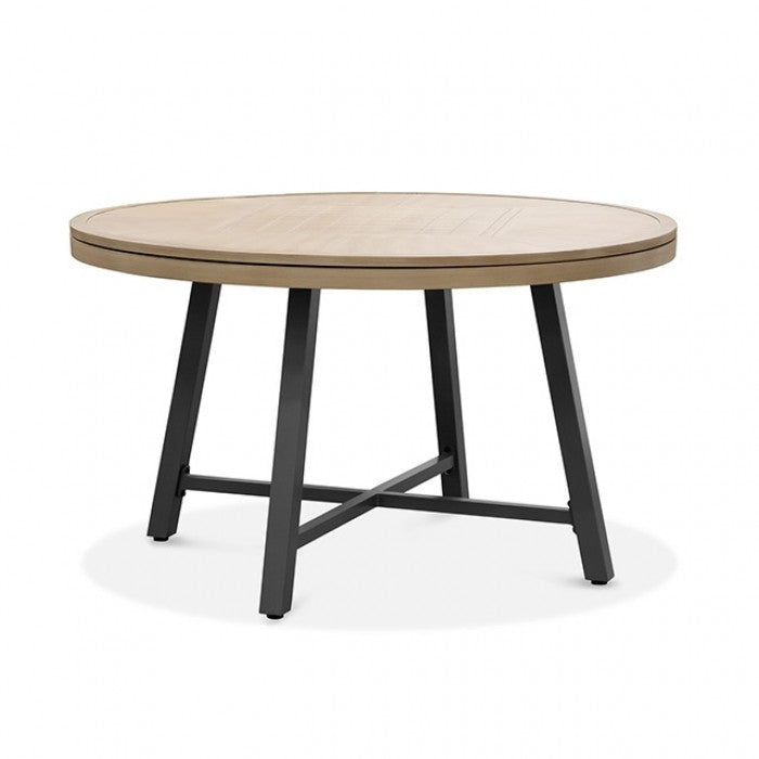 Lyon Black/Natural/Brown Game Table