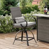 Arosa Black/Gray Counter Height Swivel Arm Chair
