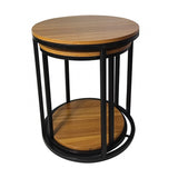 Mollie Natural/Black Nesting Tables