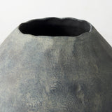 Gobi 16L x 20H Small Gray Ceramic Oval Vase by Mercana at Eve Furniture