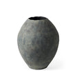 Gobi 16L x 20H Small Gray Ceramic Oval Vase by Mercana at Eve Furniture