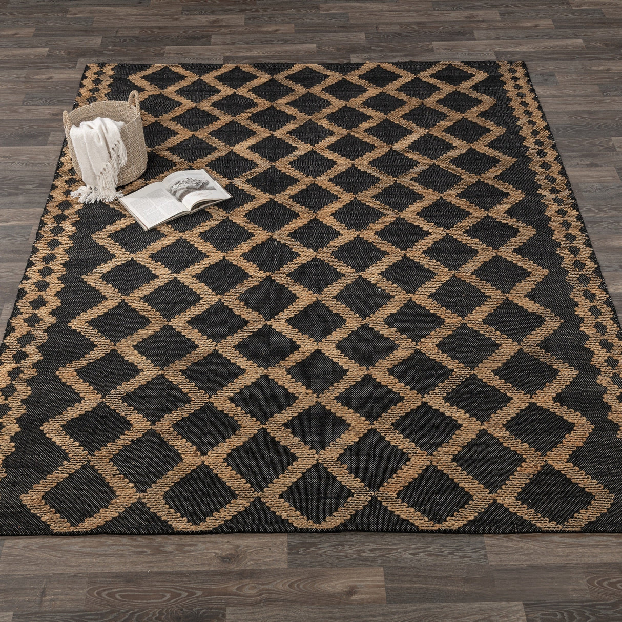 Gobi Black/Natural Rug by Classic Home at Eve Furniture