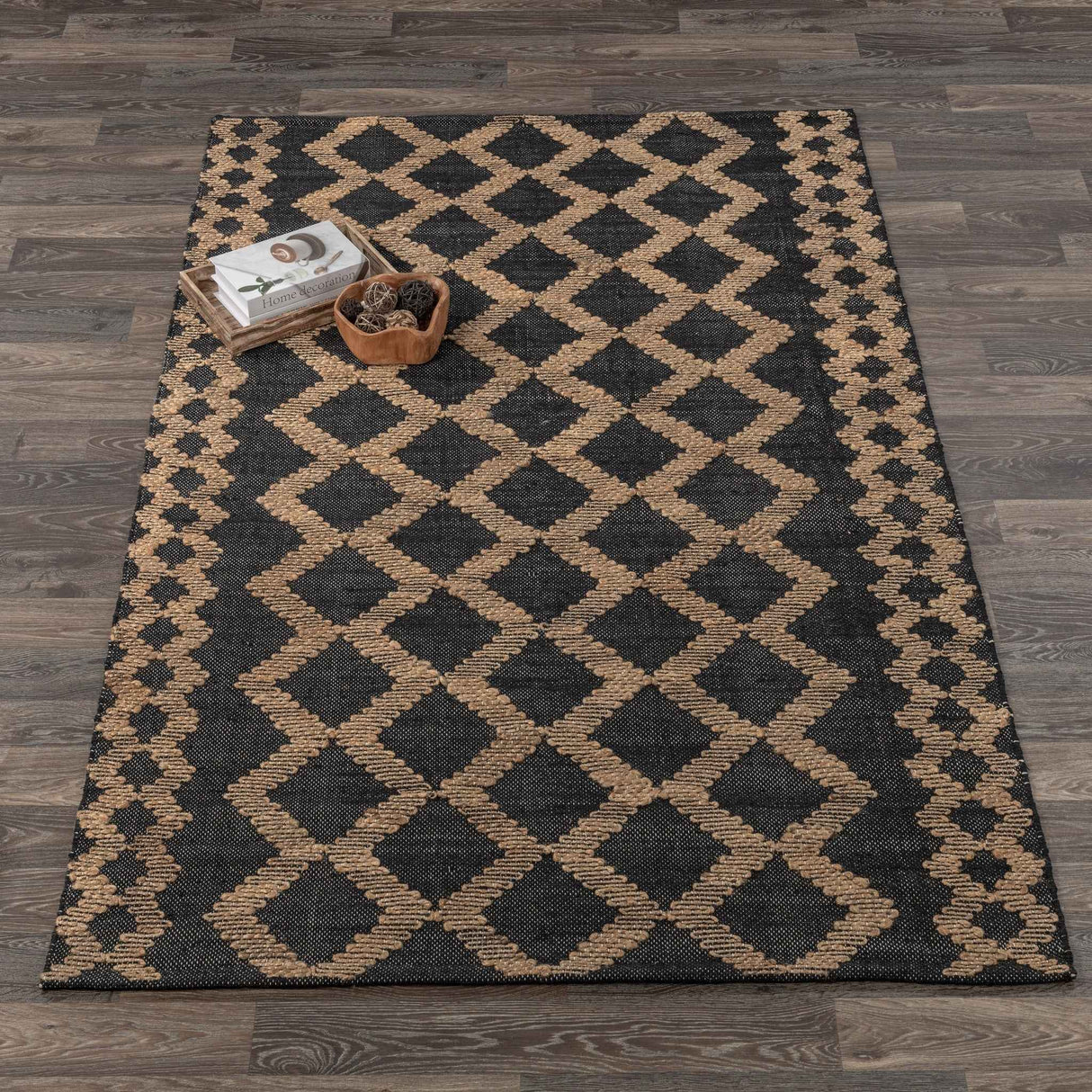 Gobi Black/Natural Rug by Classic Home at Eve Furniture