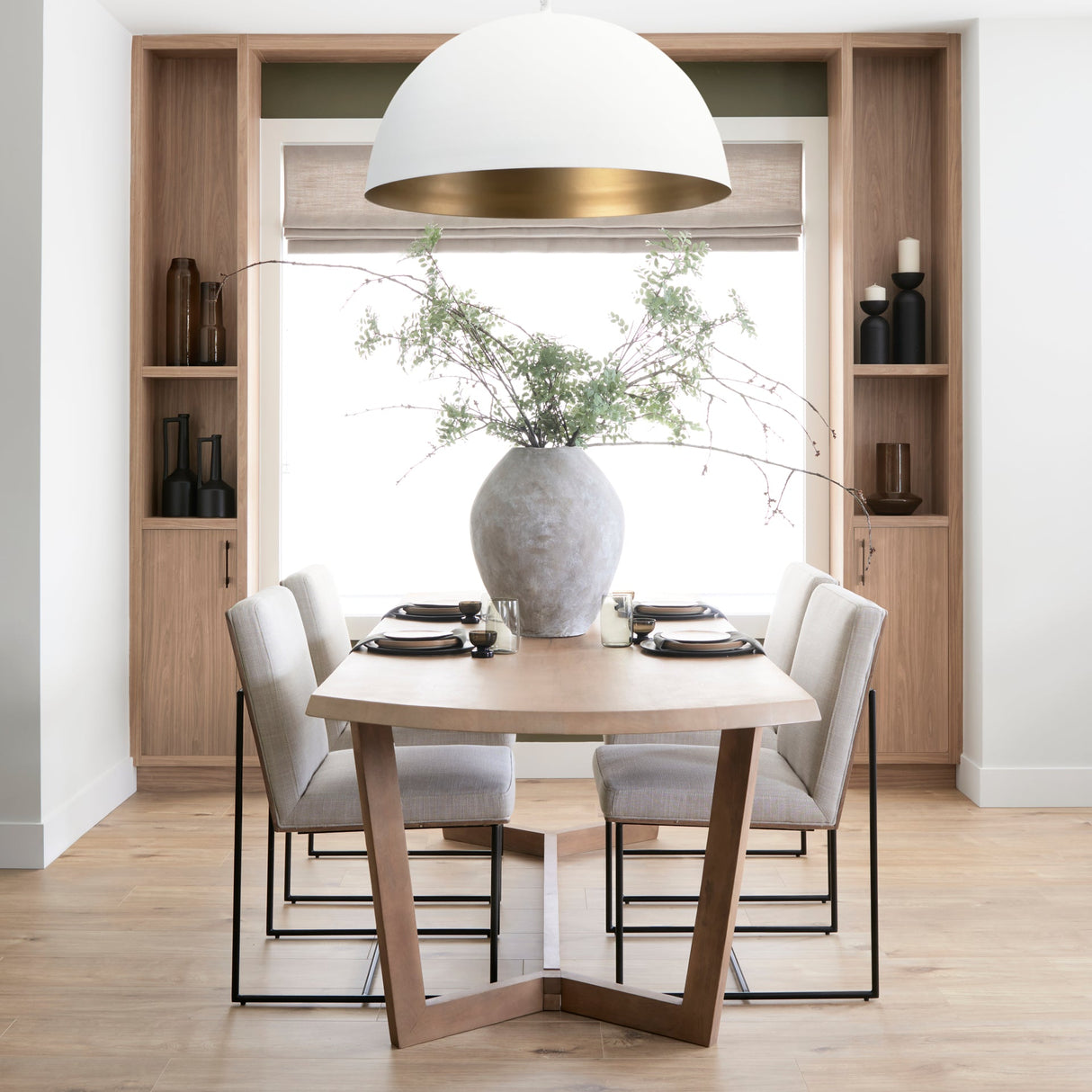 Gobi Small Tan Ceramic Oval Vase by Mercana at Eve Furniture