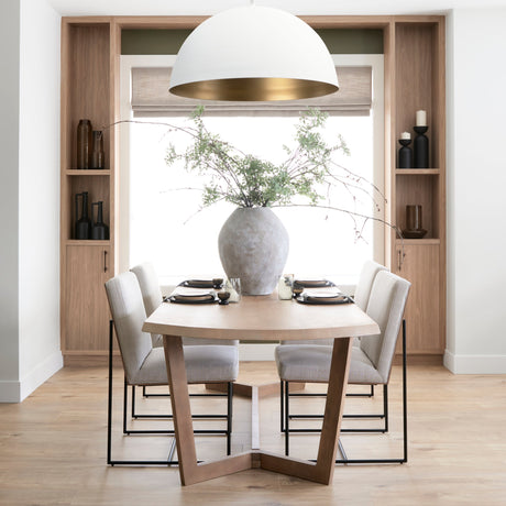 Gobi Small Tan Ceramic Oval Vase by Mercana at Eve Furniture