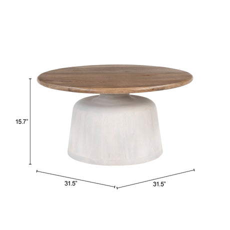 Goblet Brown & White Coffee Table by Zuomod at Eve Furniture