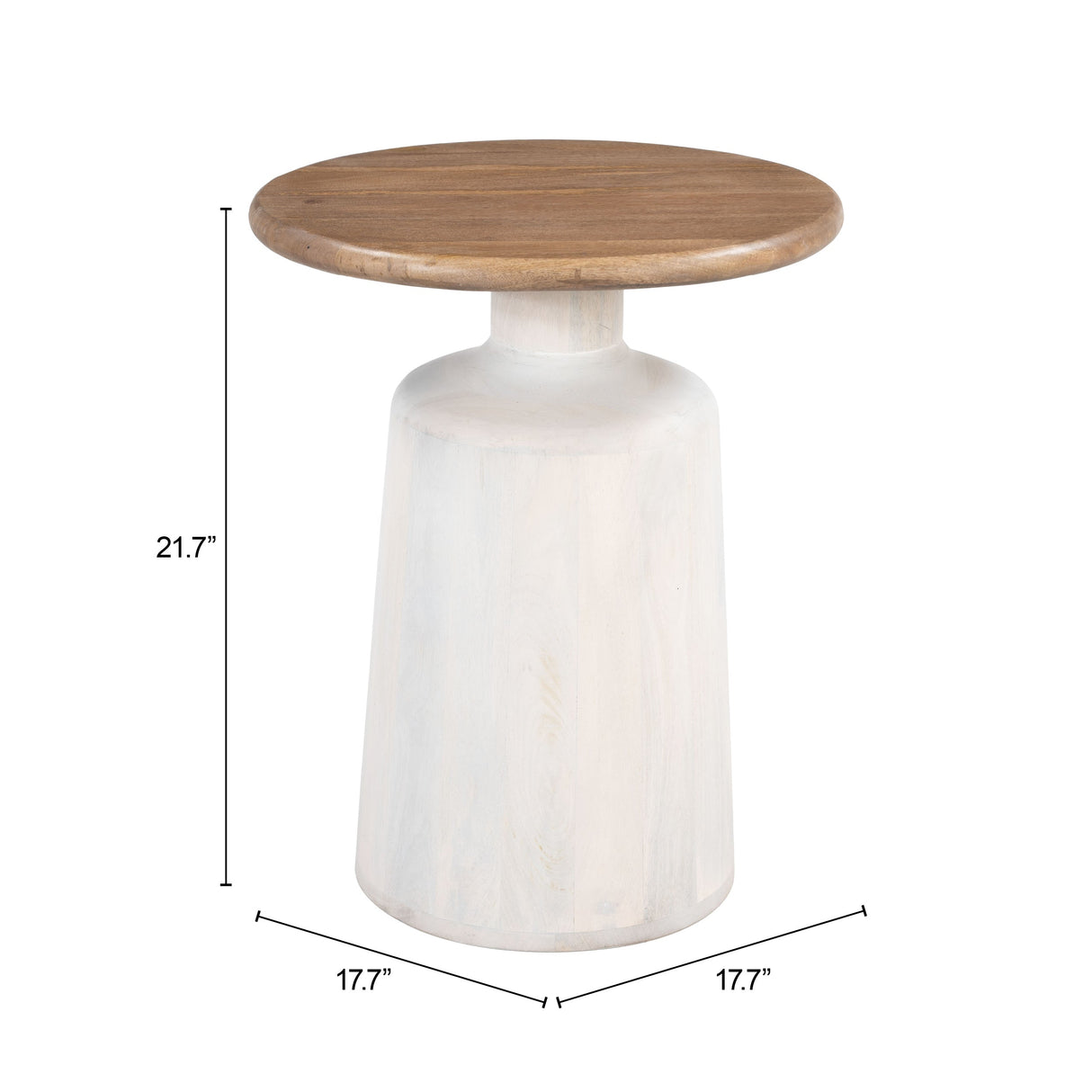 Goblet Brown & White Side Table by Zuomod at Eve Furniture