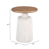 Goblet Brown & White Side Table by Zuomod at Eve Furniture
