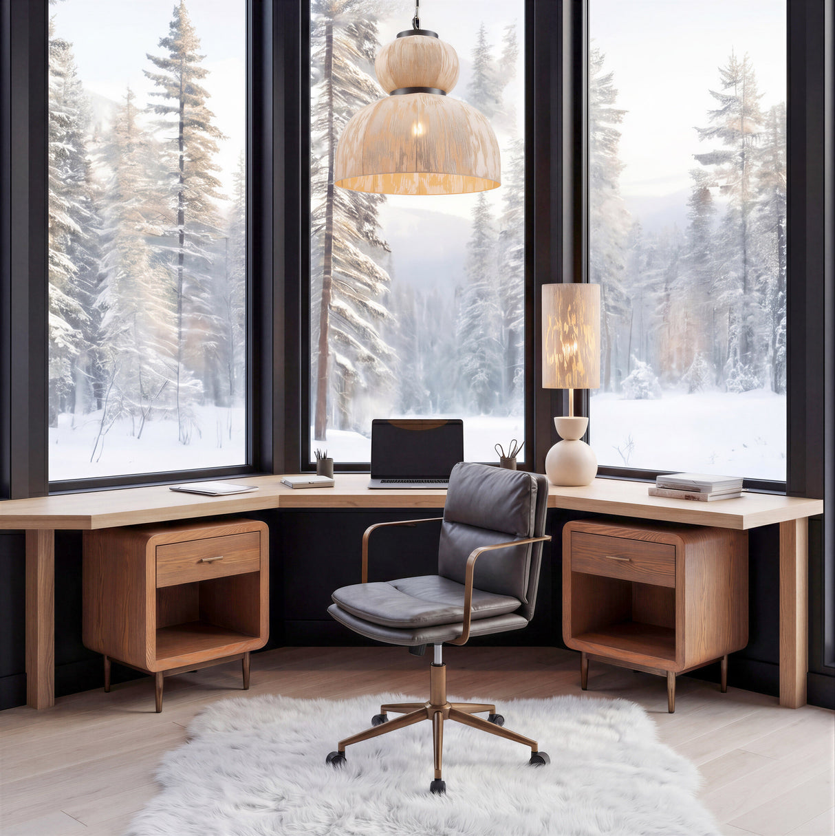 Gochi White Table Lamp by Zuomod at Eve Furniture