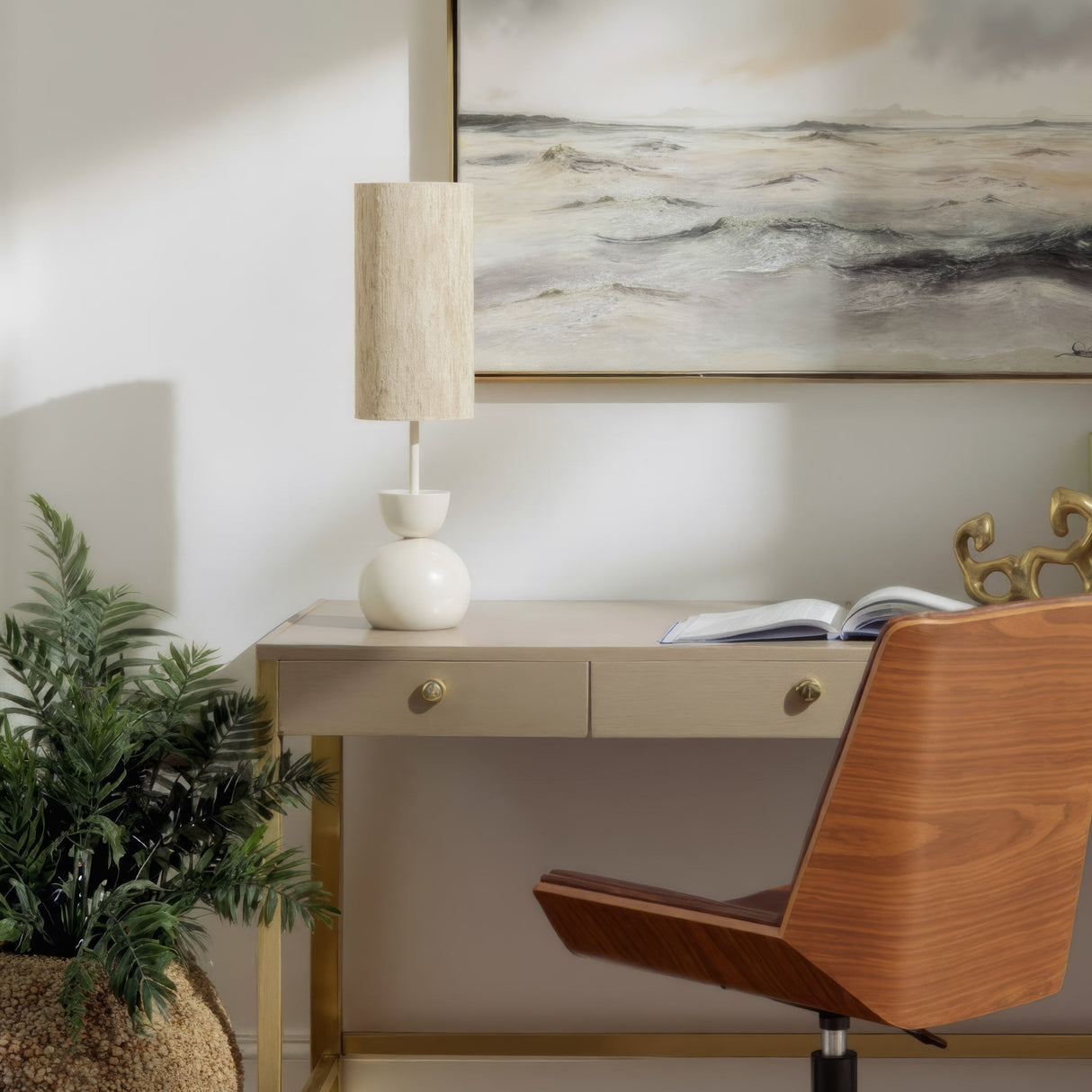 Gochi White Table Lamp by Zuomod at Eve Furniture