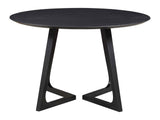 Godenza Black Round Dining Table