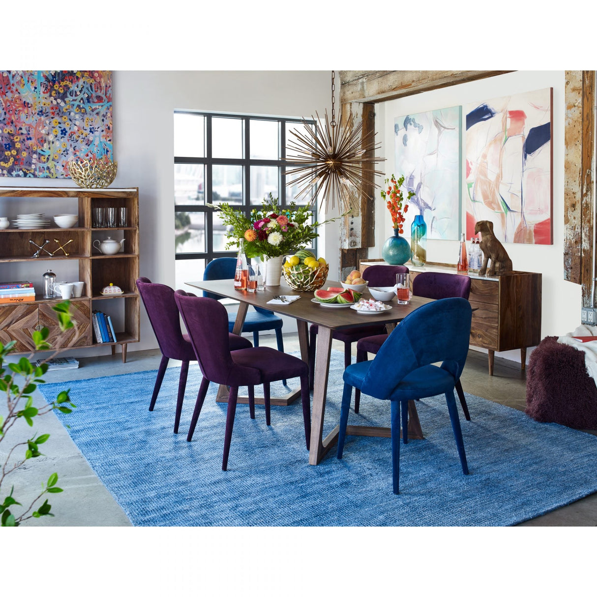 Godenza Dining Table Rectangular - Walnut by Moe's Home at Eve Furniture