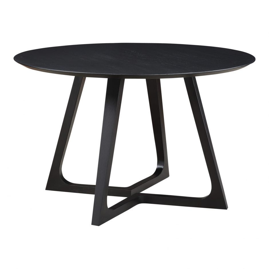 Godenza Dining Table Round - Black Ash by Moe's Home at Eve Furniture