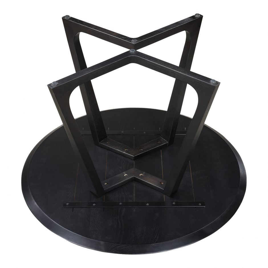 Godenza Dining Table Round - Black Ash by Moe's Home at Eve Furniture