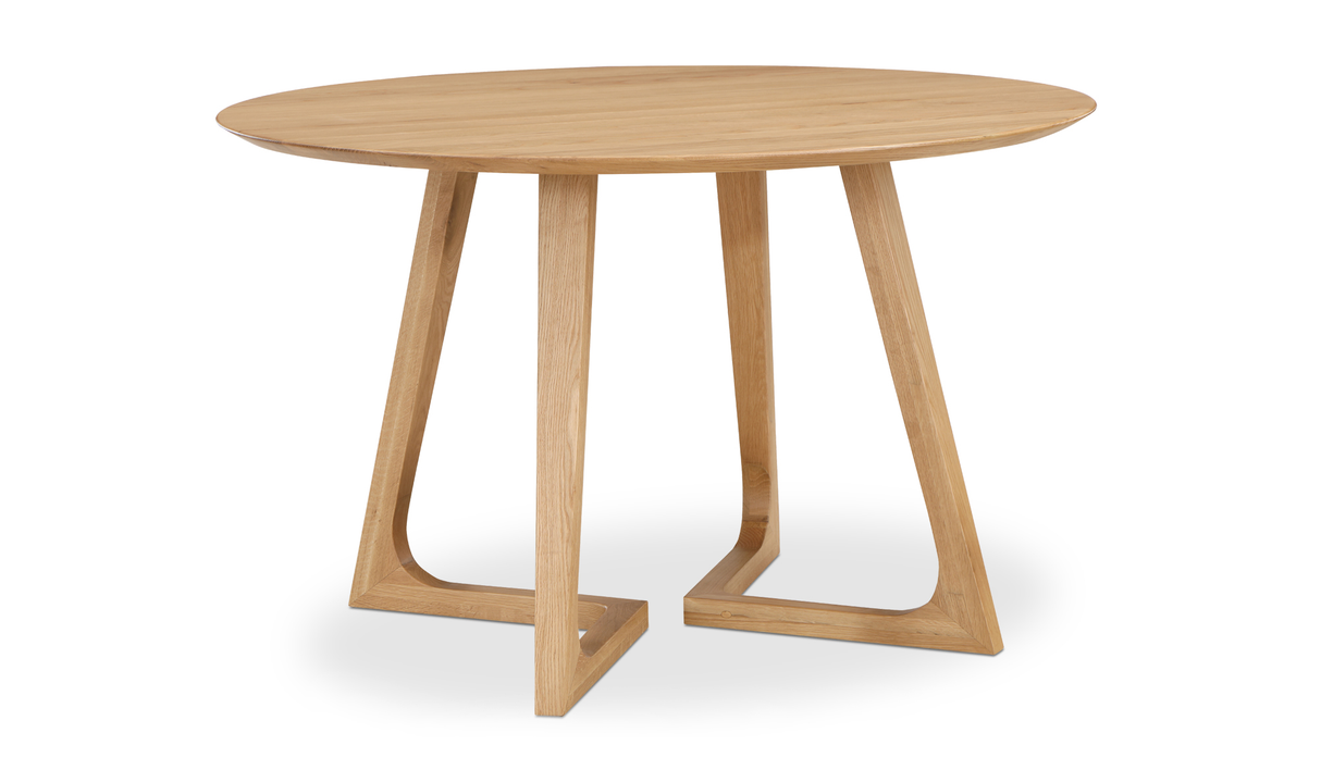 Godenza Round Dining Table Oak by Moe's Home at Eve Furniture