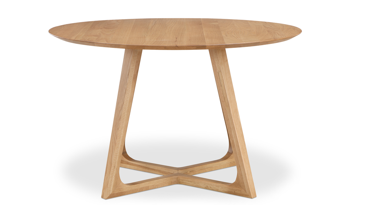 Godenza Round Dining Table Oak by Moe's Home at Eve Furniture