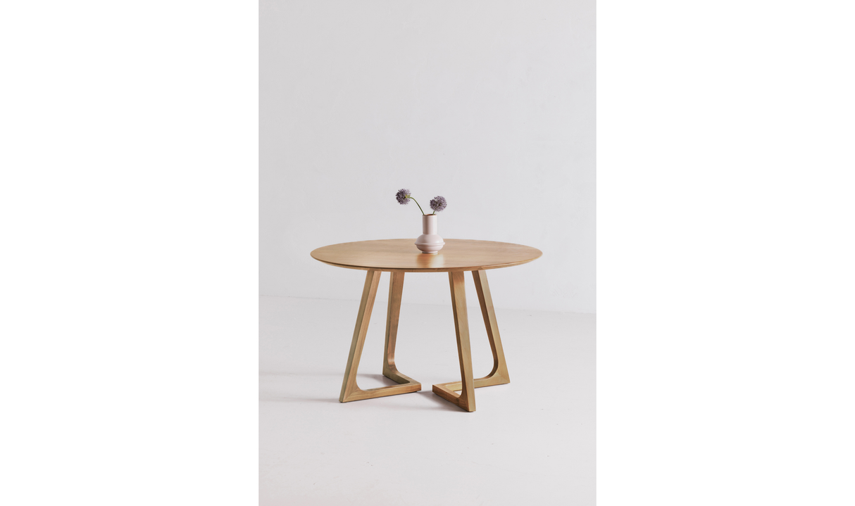 Godenza Round Dining Table Oak by Moe's Home at Eve Furniture