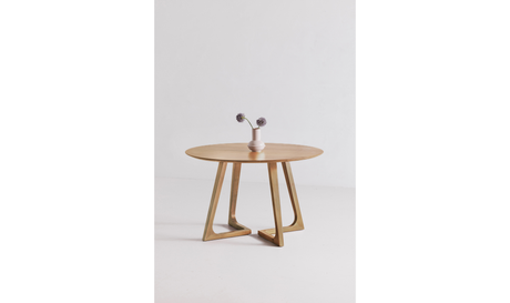 Godenza Round Dining Table Oak by Moe's Home at Eve Furniture