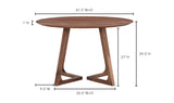 Godenza Round Dining Table Walnut by Moe's Home at Eve Furniture