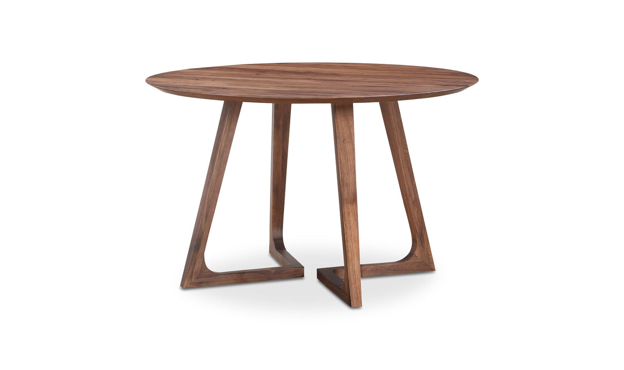 Godenza Round Dining Table Walnut by Moe's Home at Eve Furniture