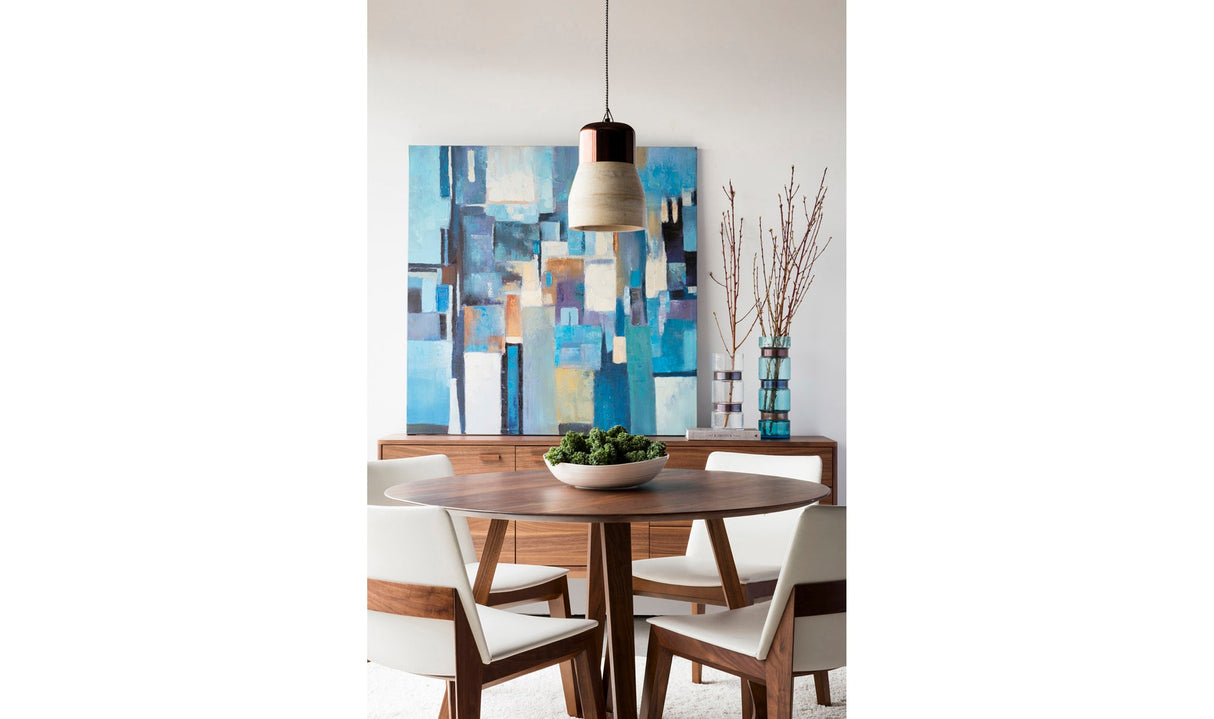 Godenza Round Dining Table Walnut by Moe's Home at Eve Furniture