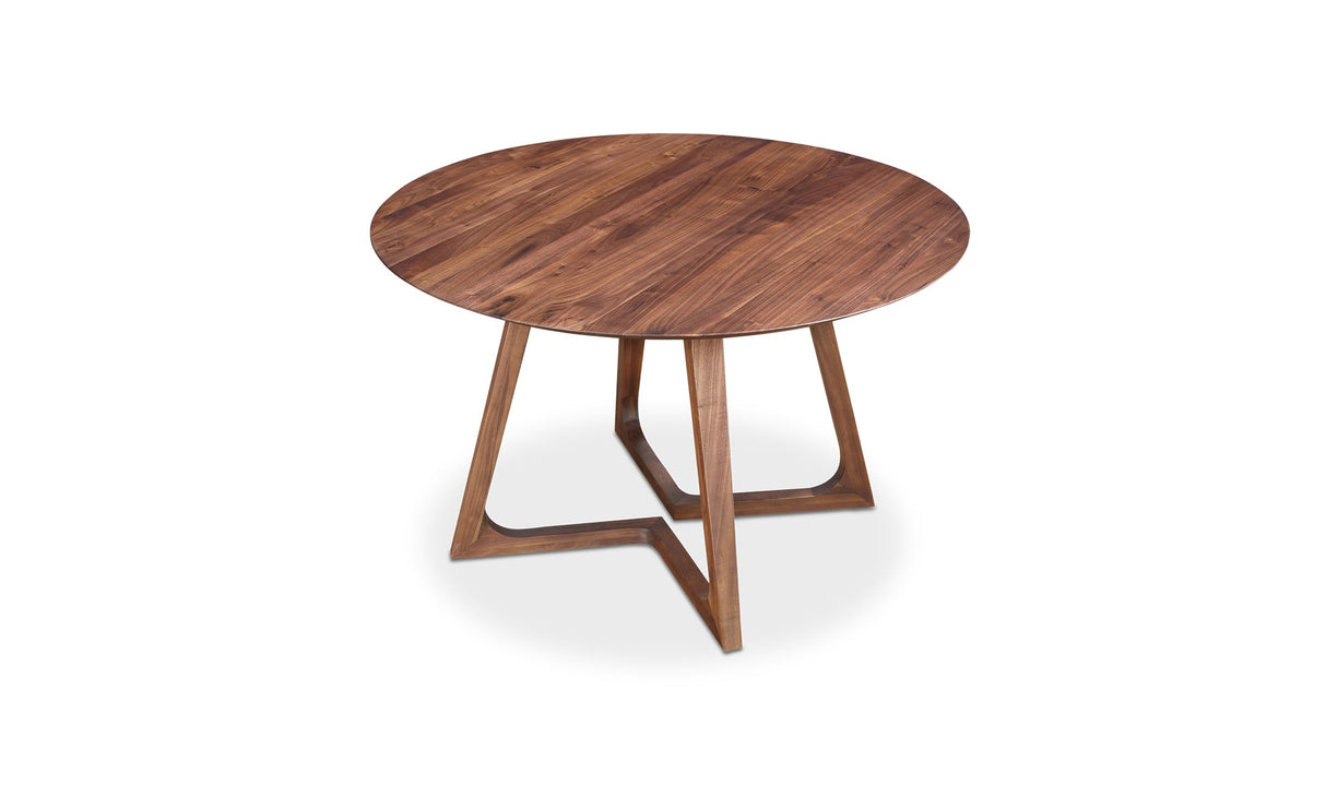 Godenza Round Dining Table Walnut by Moe's Home at Eve Furniture