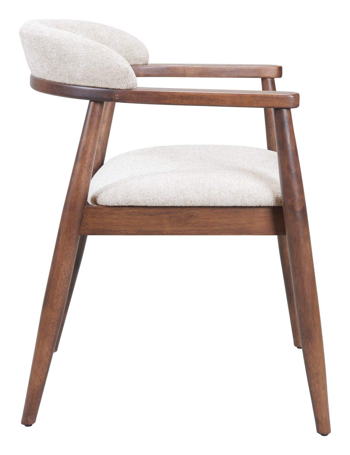 Goka Beige & Walnut Dining Chair by Zuomod at Eve Furniture