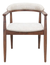 Goka Beige & Walnut Dining Chair by Zuomod at Eve Furniture