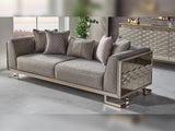 Gokce 4-pieces (2 Sofa & 2 Chair) Livingroom Set in Grey by Furnia at Eve Furniture