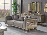 Gokce 4-pieces (2 Sofa & 2 Chair) Livingroom Set in Grey by Furnia at Eve Furniture
