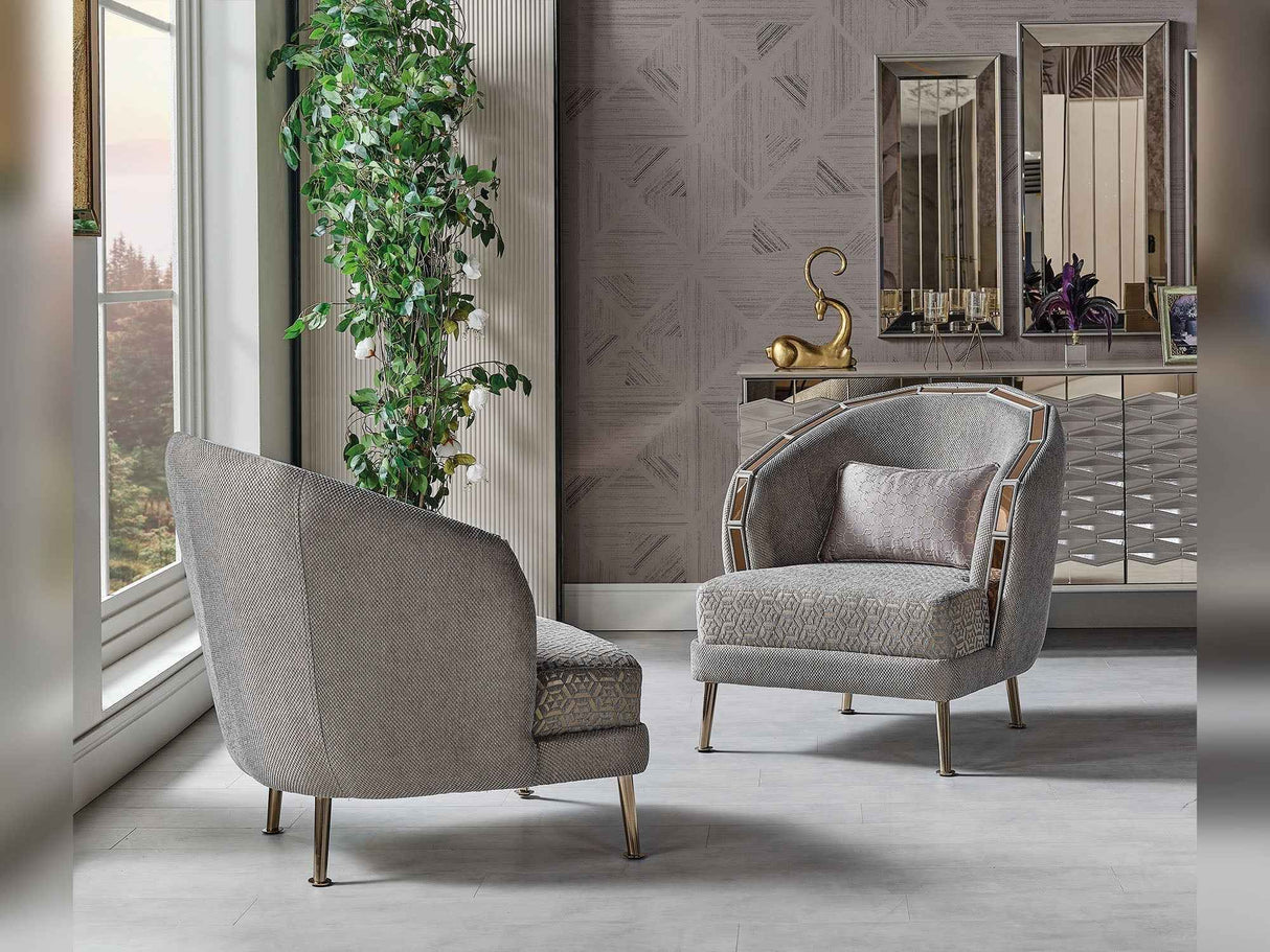 Gokce Chair Grey by Furnia at Eve Furniture