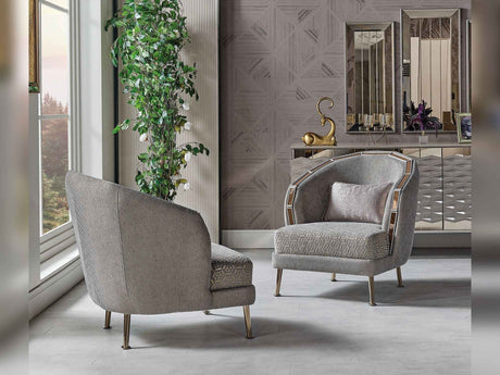 Gokce Chair Grey by Furnia at Eve Furniture