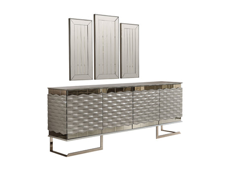 Gokce Console With Mirror by Furnia at Eve Furniture