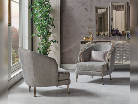 Gokce Grey 4-pieces (2 Sofa & 2 Chair) Living Room Set by Furnia at Eve Furniture