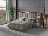 Gokce Nightstand With Back Mirror by Furnia at Eve Furniture
