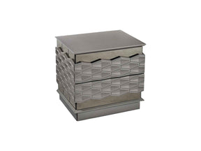 Gokce Nightstand With Back Mirror by Furnia at Eve Furniture